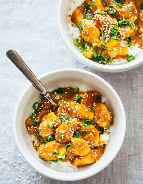 Sesame mango teriyaki chicken