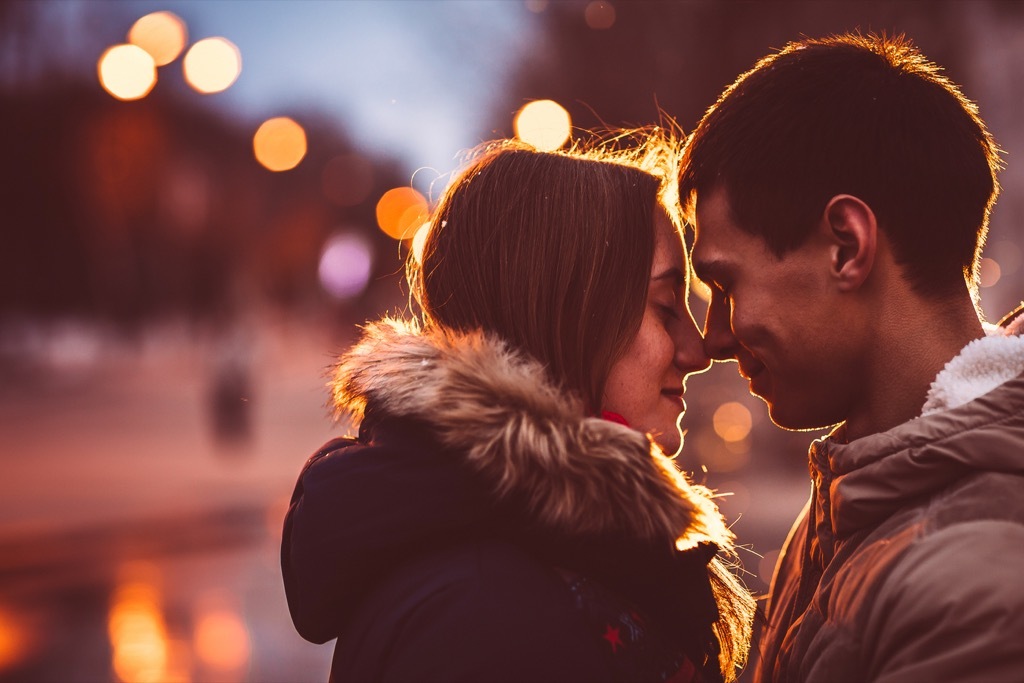 couple standing nose to nose, should i be single