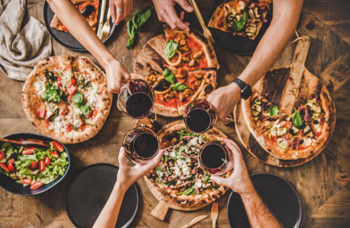 Pizza and Wine Gathering