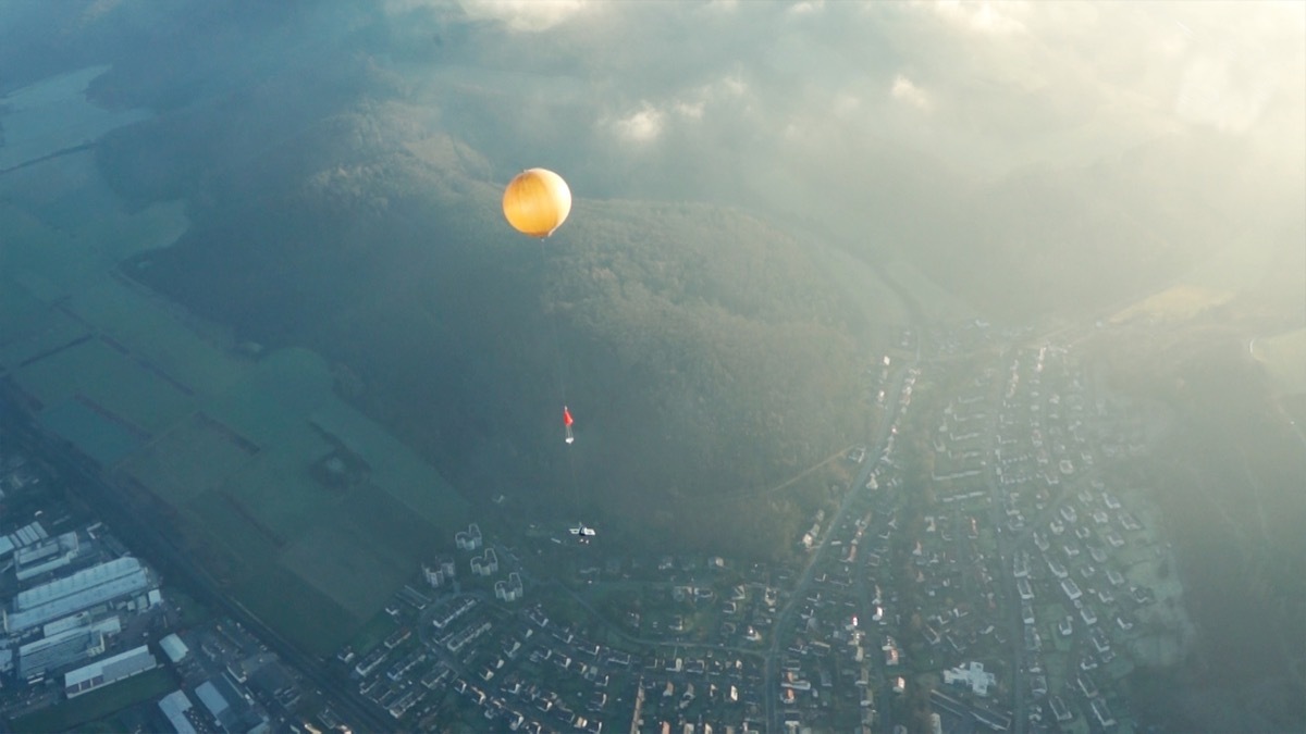 weather balloon in the air