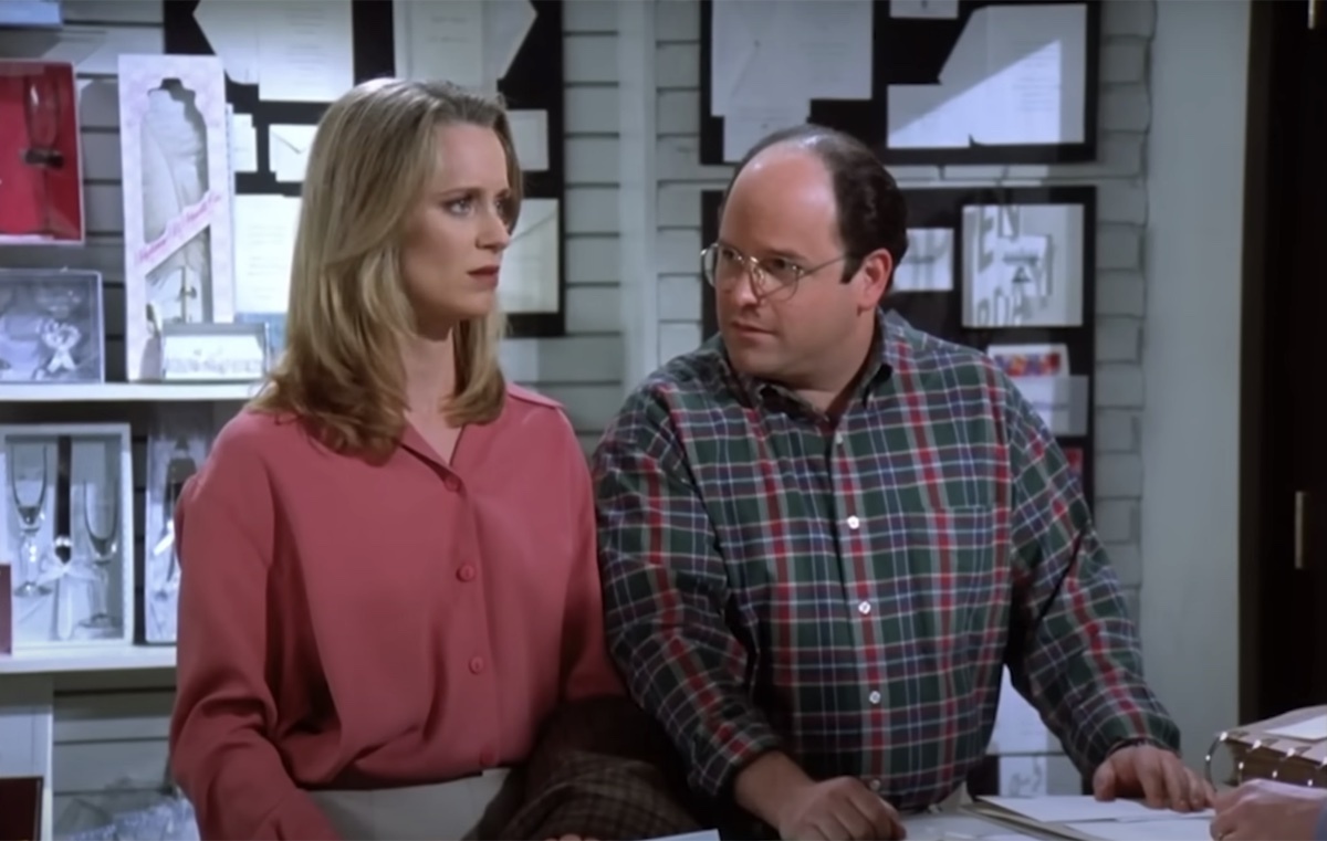 Heidi Swedberg and Jason Alexander in Seinfeld