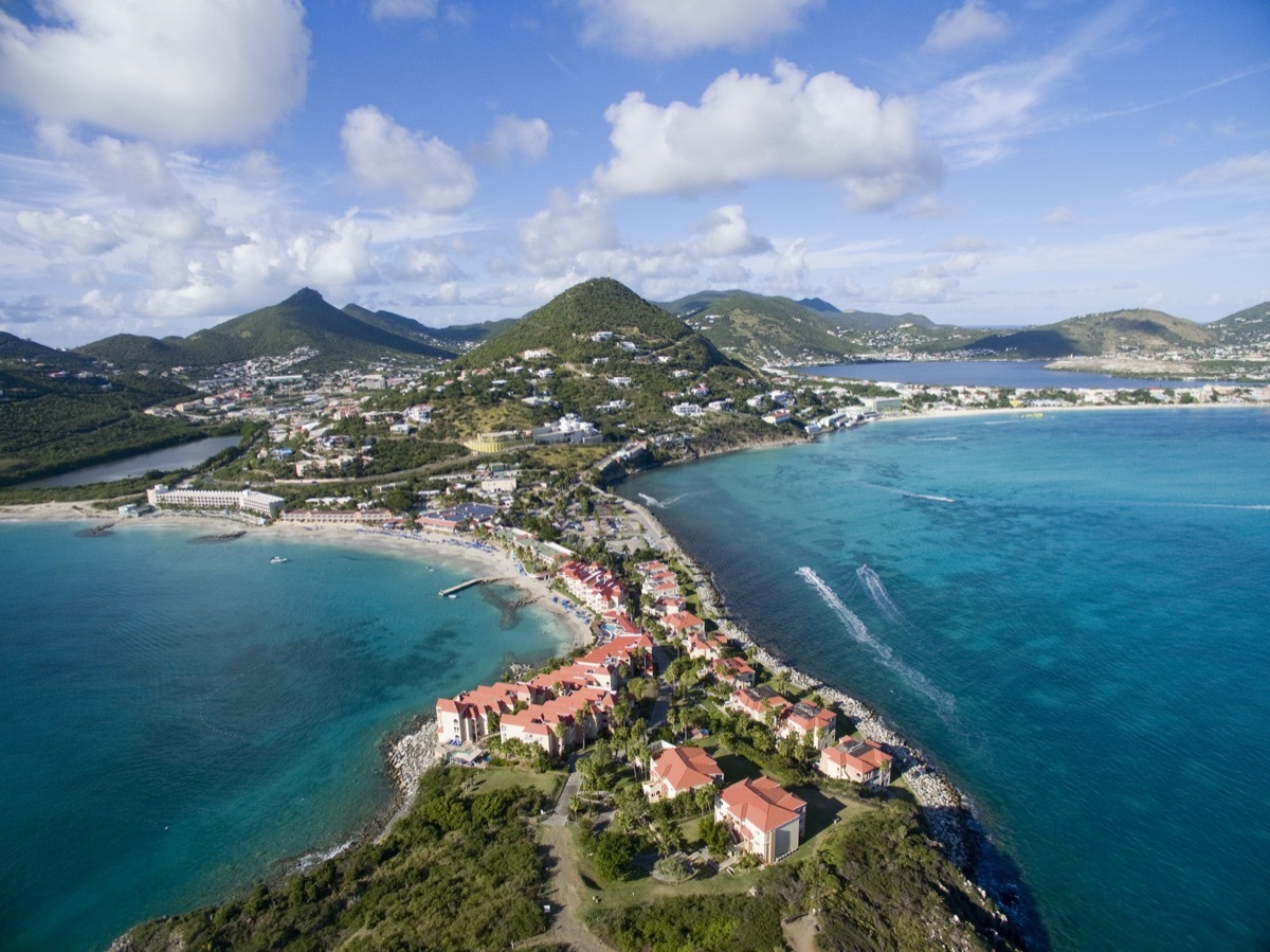 aerial view of st. maarten