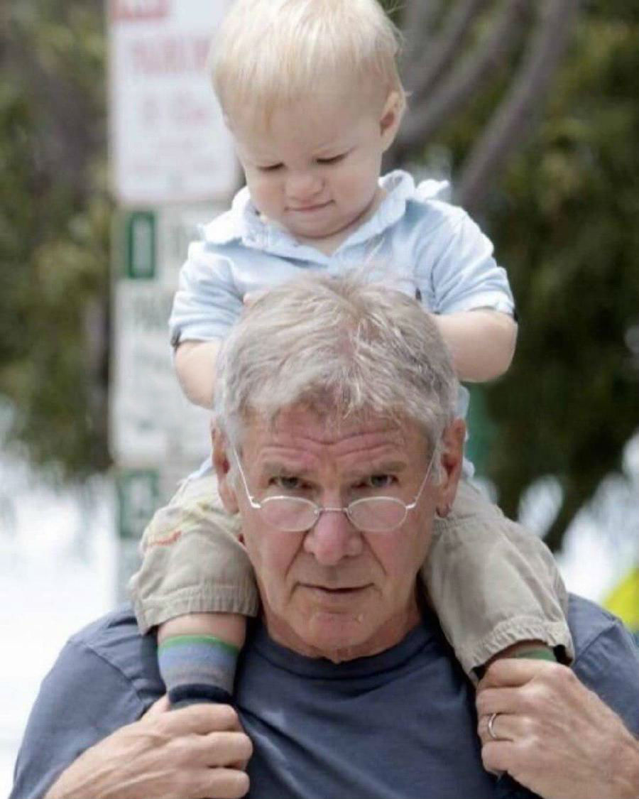 Harrison Ford | 12 Celebrity Grandpas With Their Grandchildren Will Melt Your Heart | Her Beauty