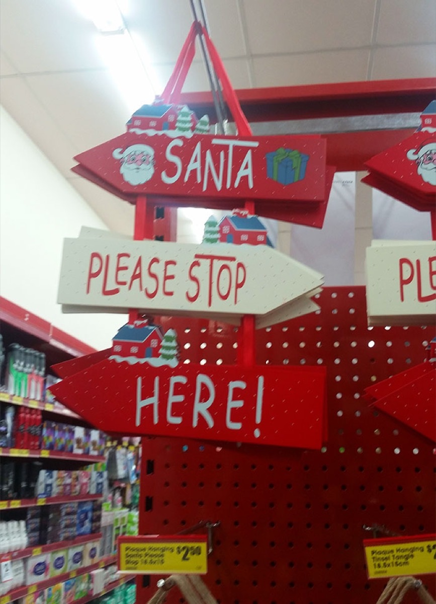 Santa sign christmas fails