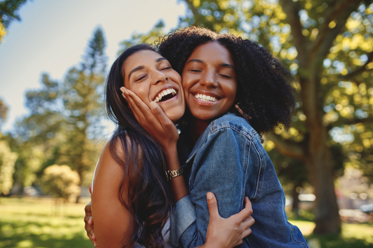 Best Friends Hugging