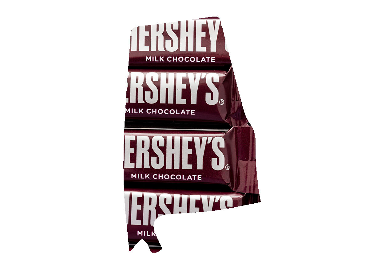 Alabama's favorite candy is the Hershey's Bar