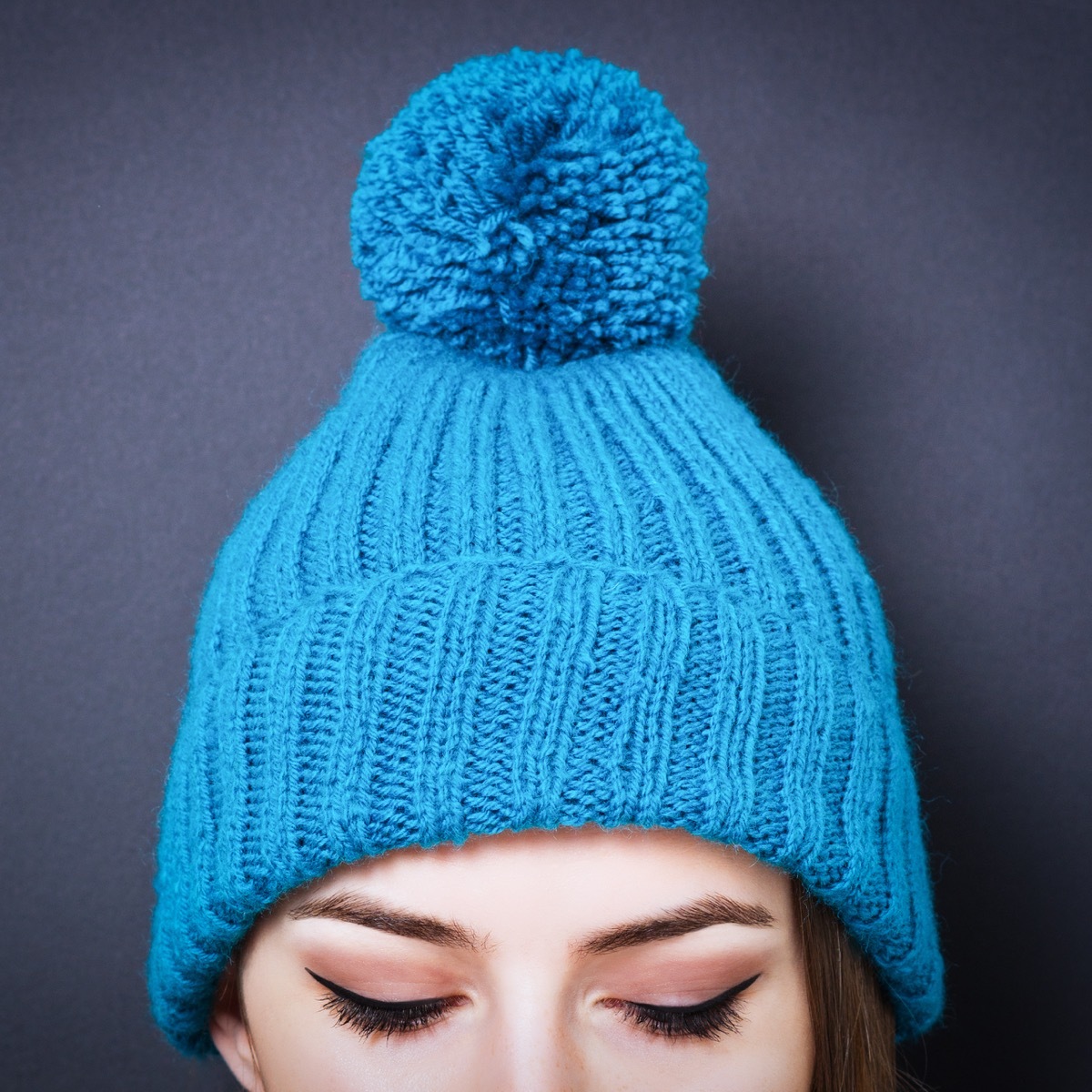 Winter Hat with a Pom Pom