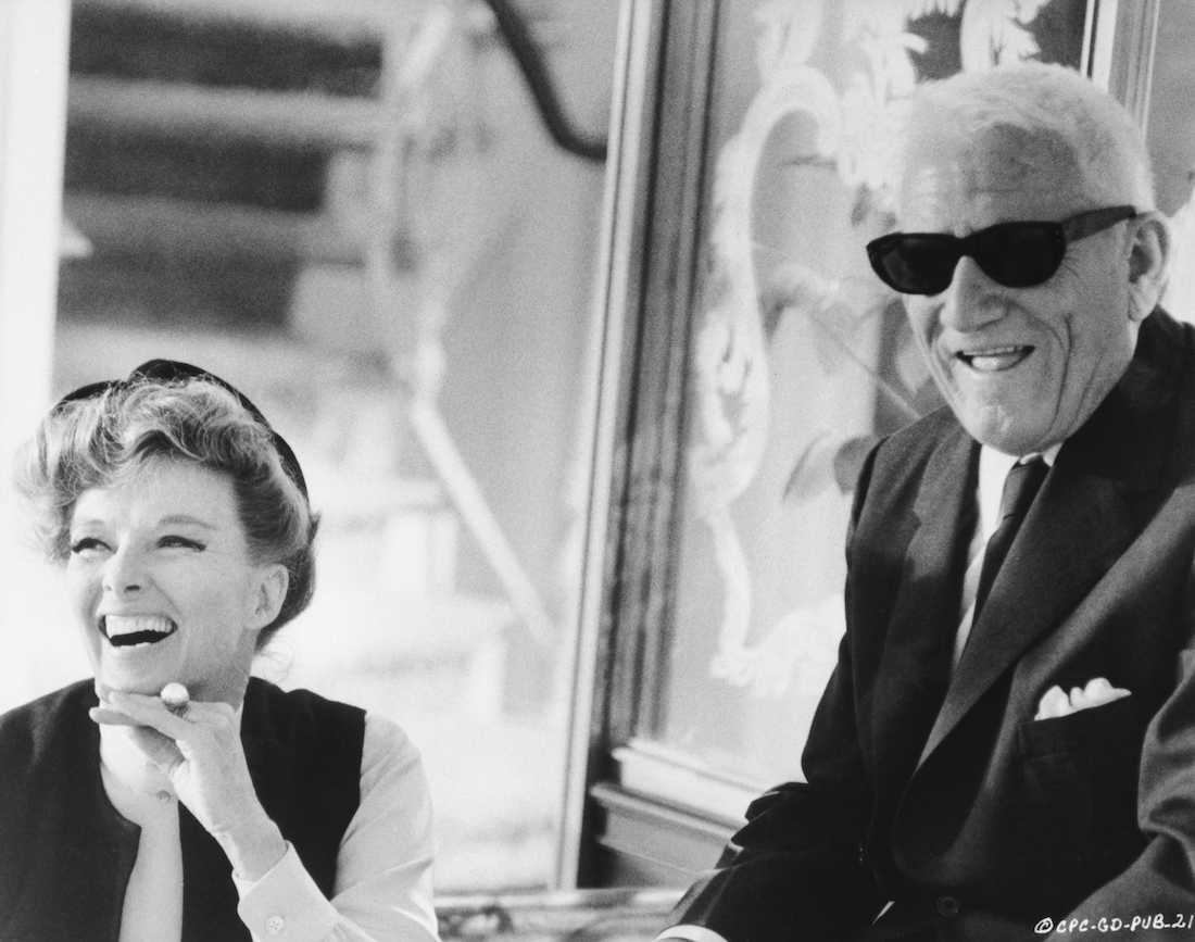 Katharine Hepburn and Spencer Tracy on the set of 