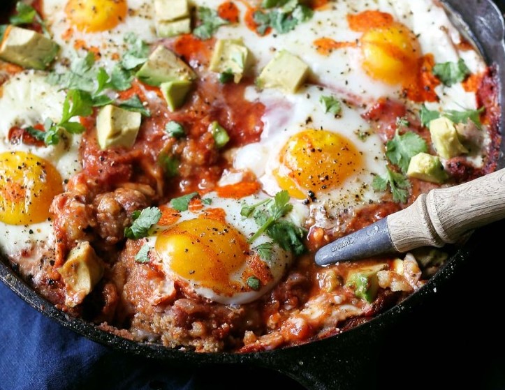 Polenta, Beans and Egg Skillet Bake | 8 Warm Breakfast Ideas for Winter | Her Beauty