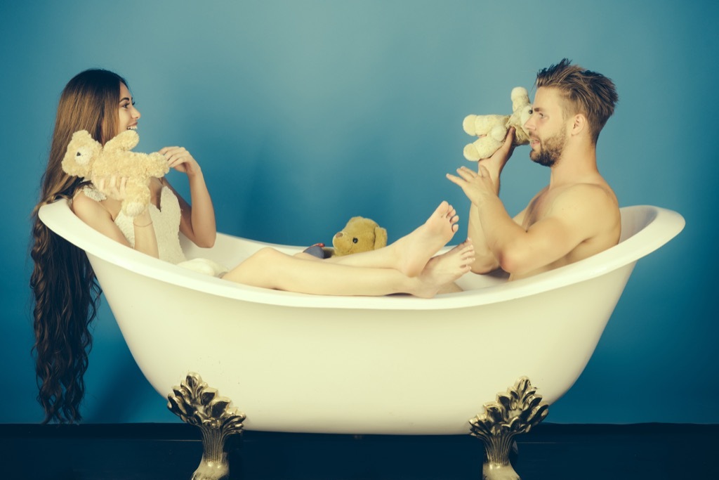 taking a bath together can help couples relax