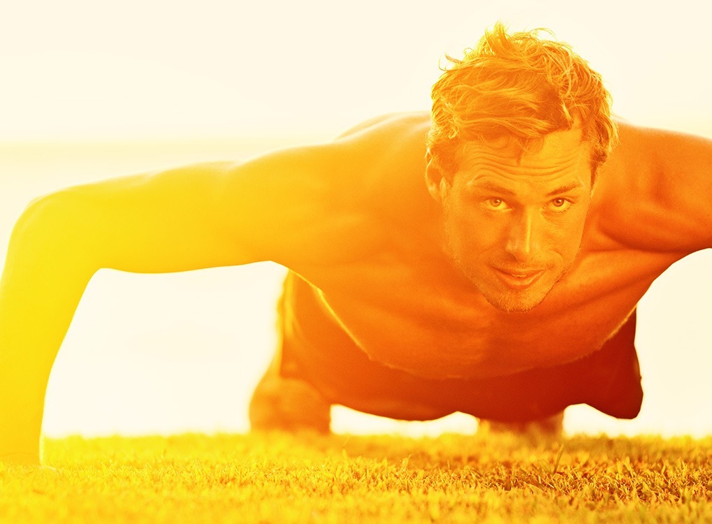 man doing pushup