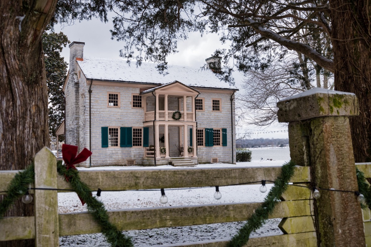 Rock Castle covered in snow in Tennessee