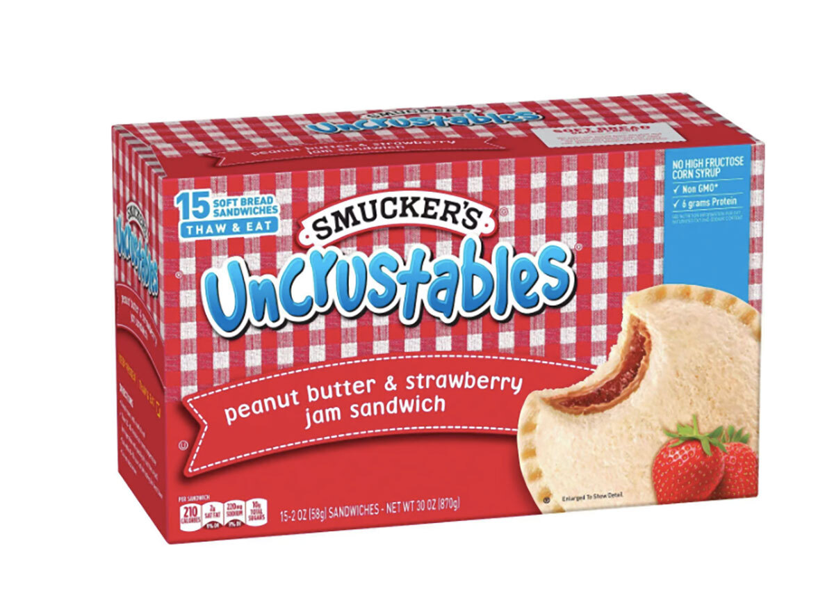 box of strawberry uncrustables