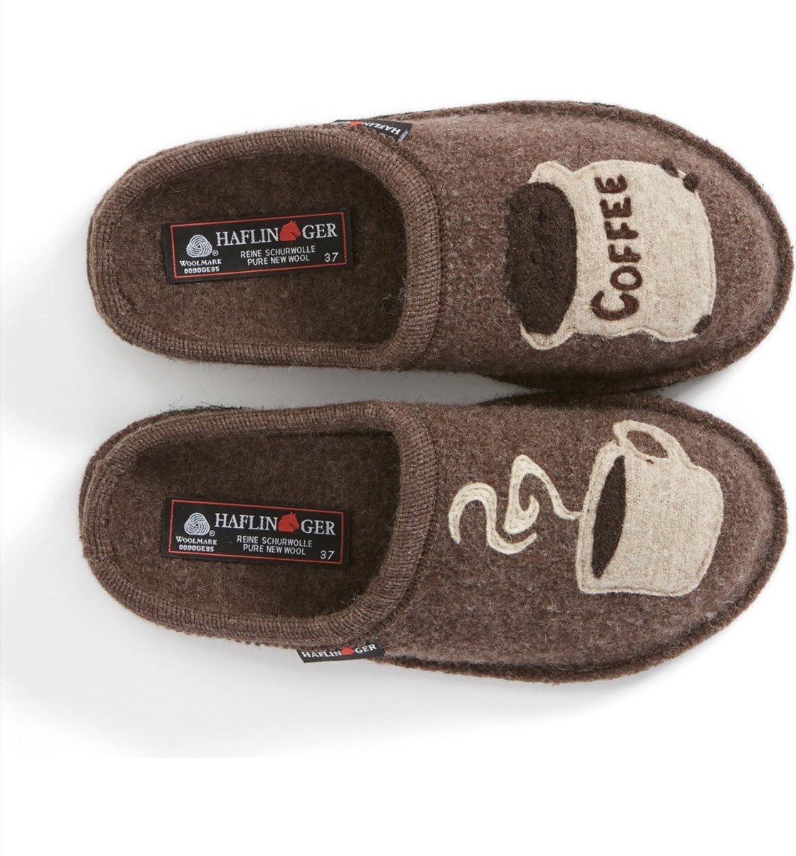 brown slippers with coffee mug on them, best gifts for coffee lovers