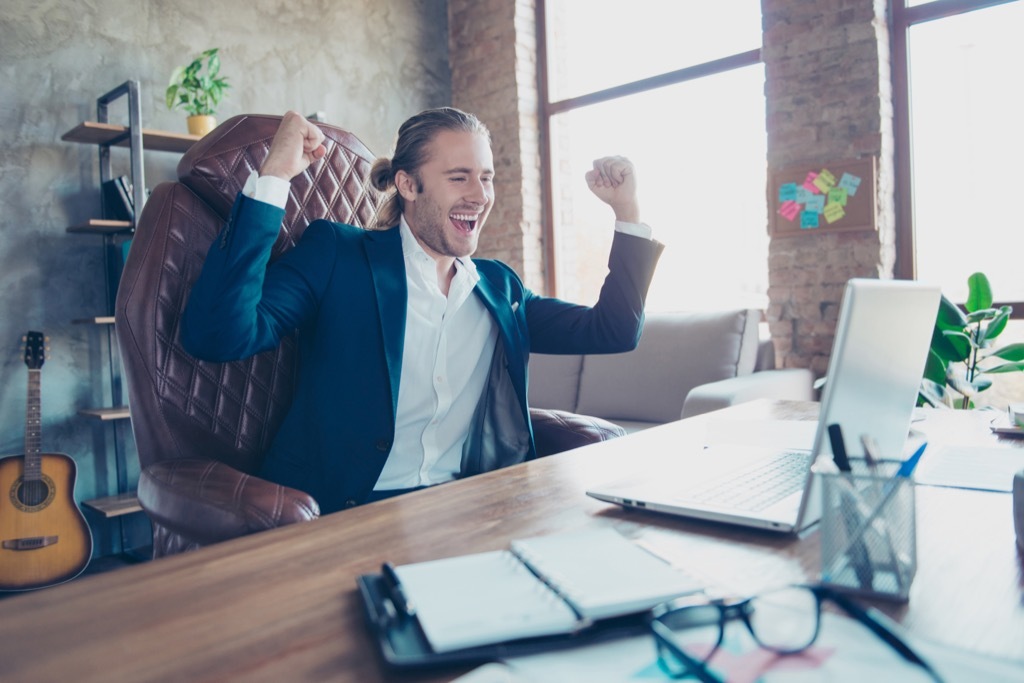 Man celebrated after he gets promoted