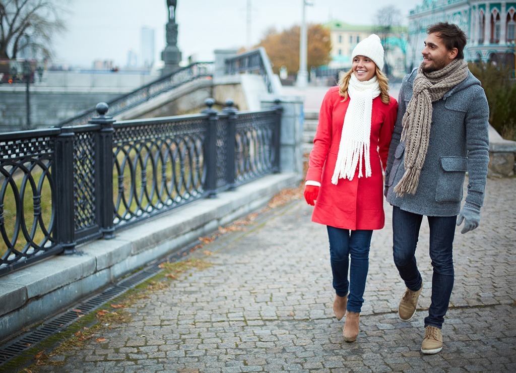 Couple walking