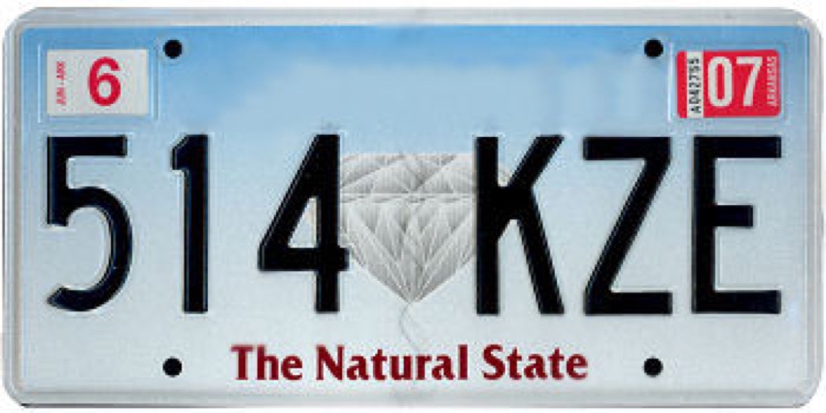 arkansas license plate photoshopped