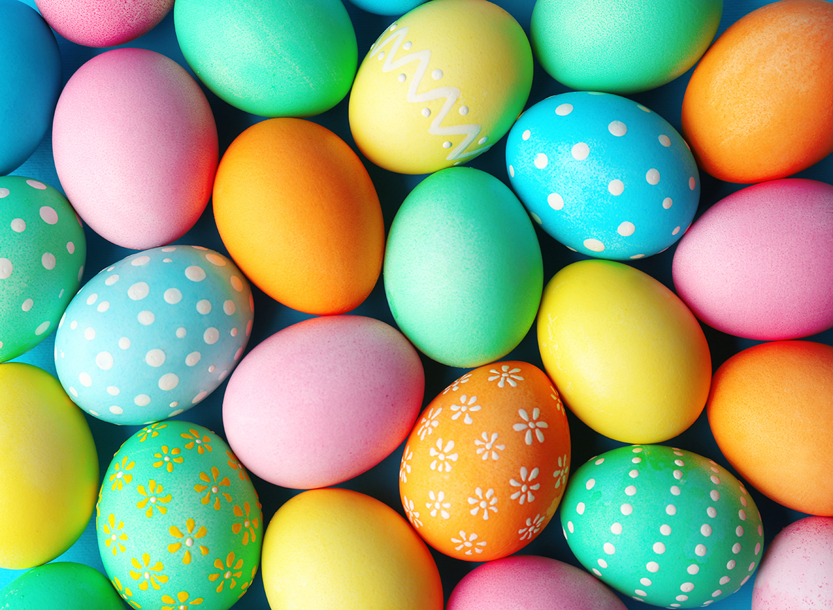 colorful painted easter eggs