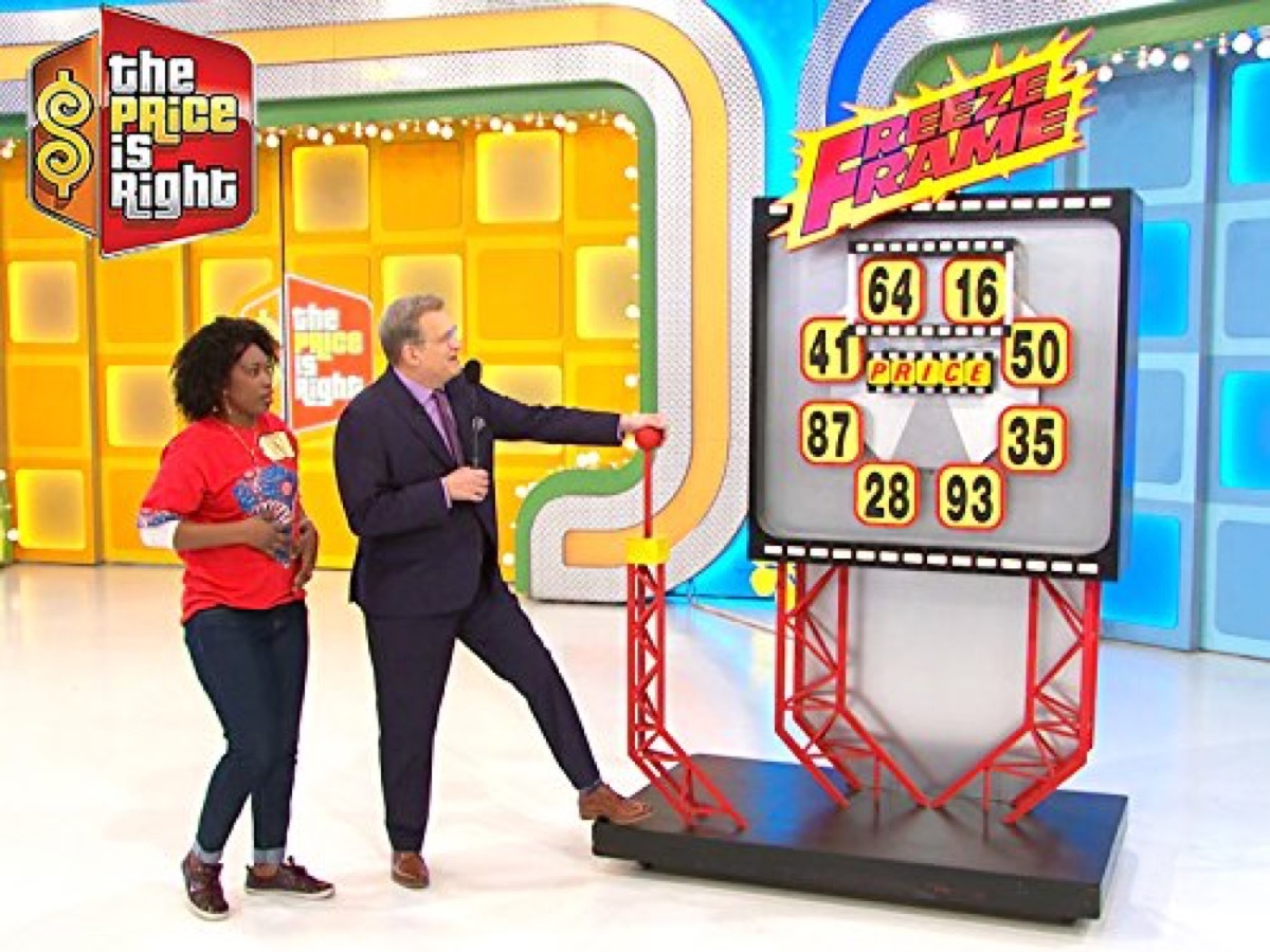 freeze frame game, the price is right