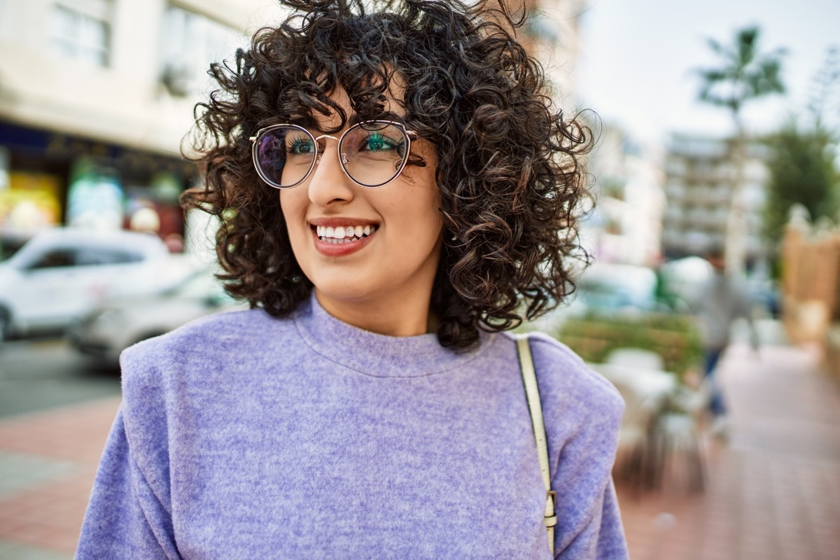 woman wearing glasses