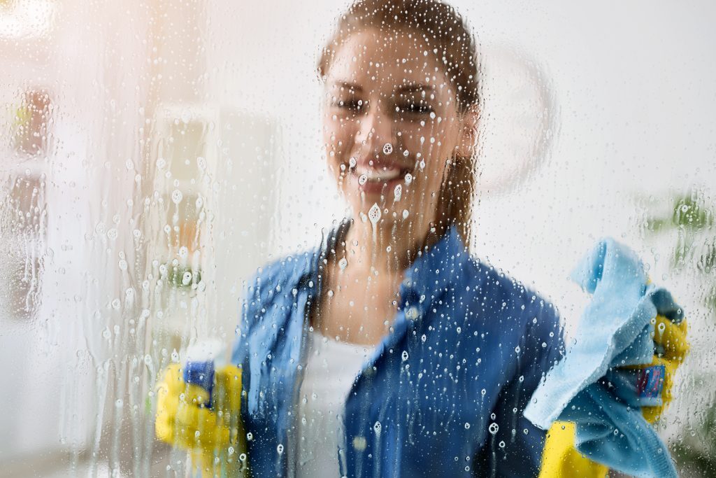 Woman Cleaning Home