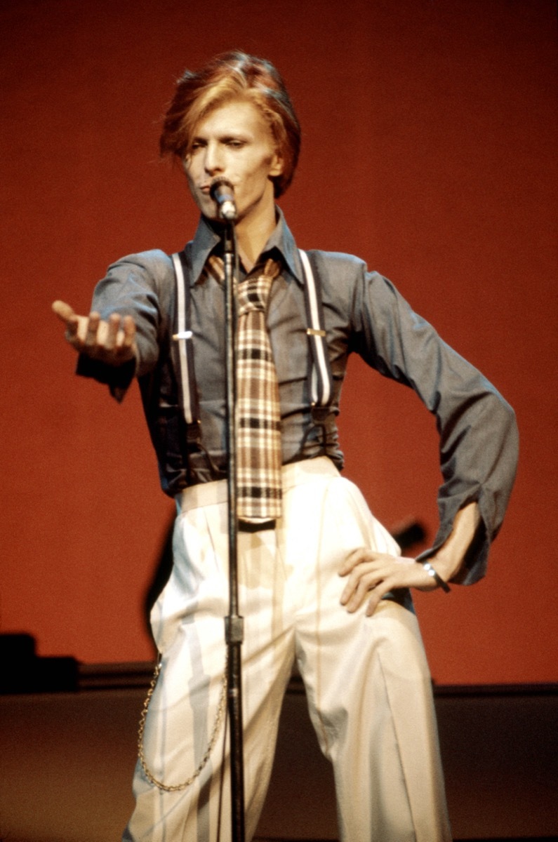 David Bowie performing in 1974