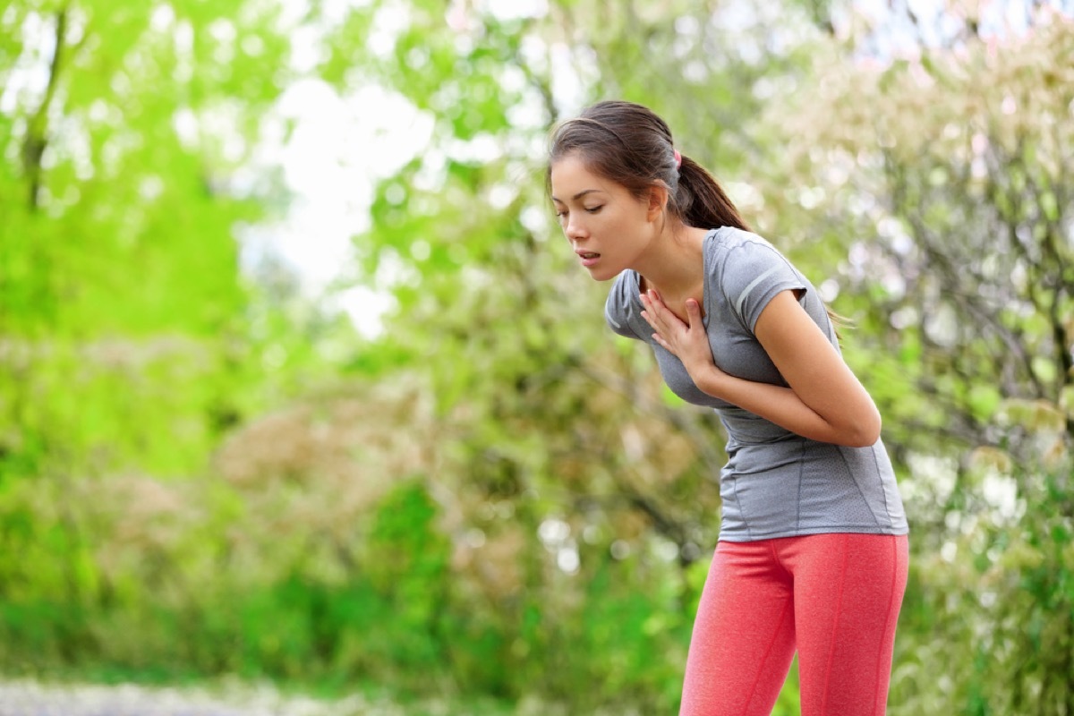 jogger with chest pain