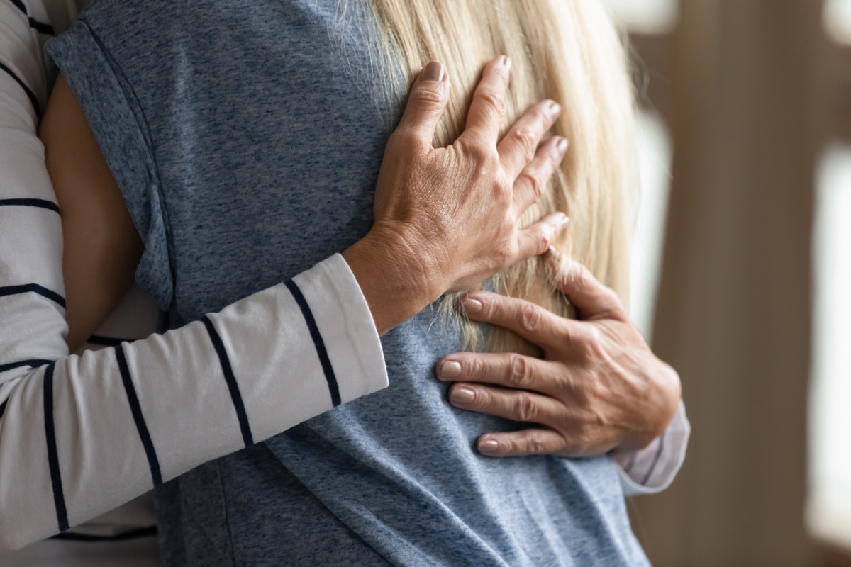 two people hugging