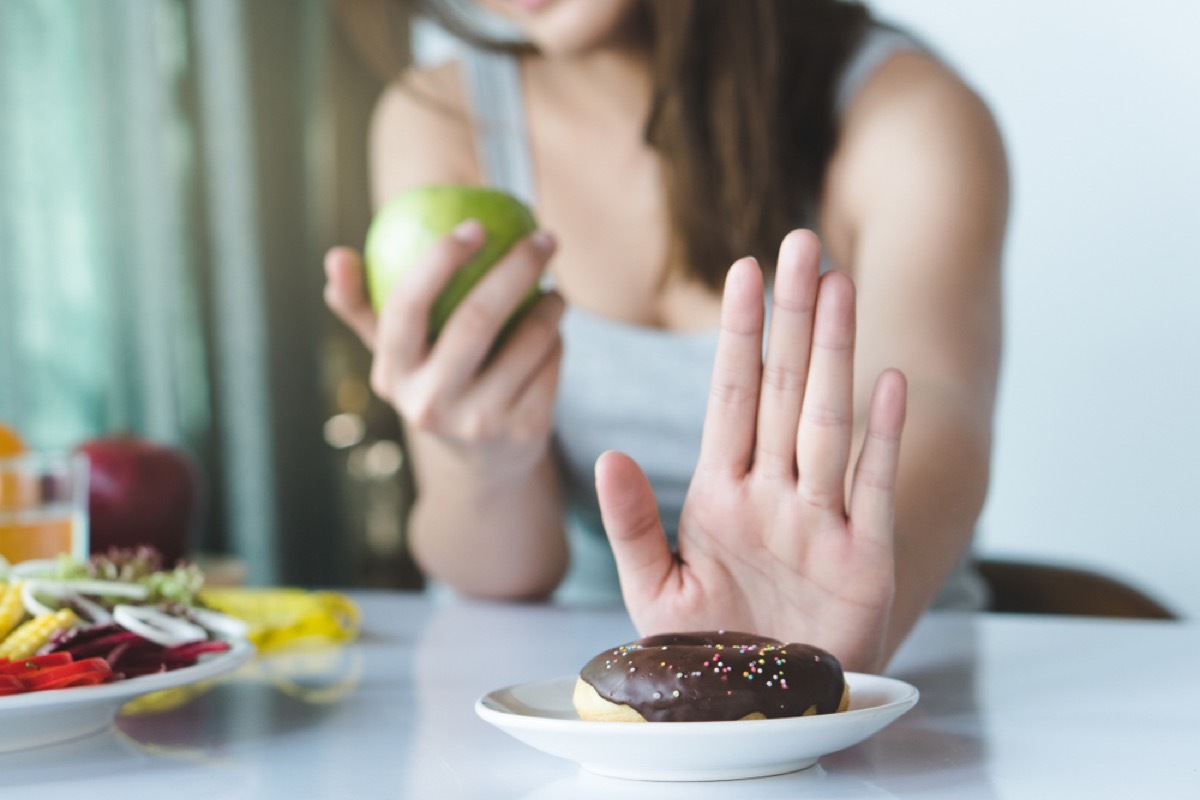 woman refusing food, things you should never lie to kids about