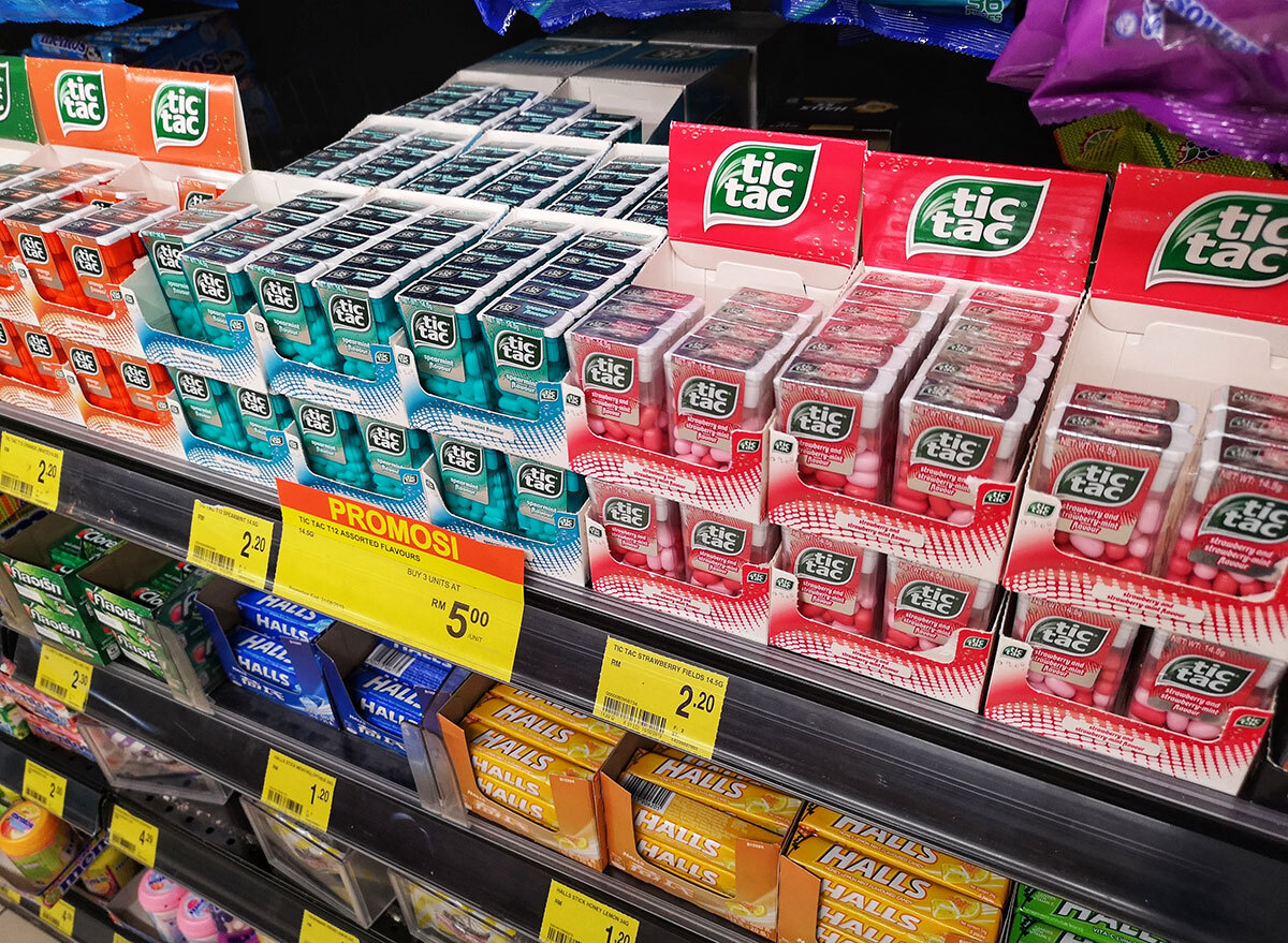 candy aisle with tic tacs