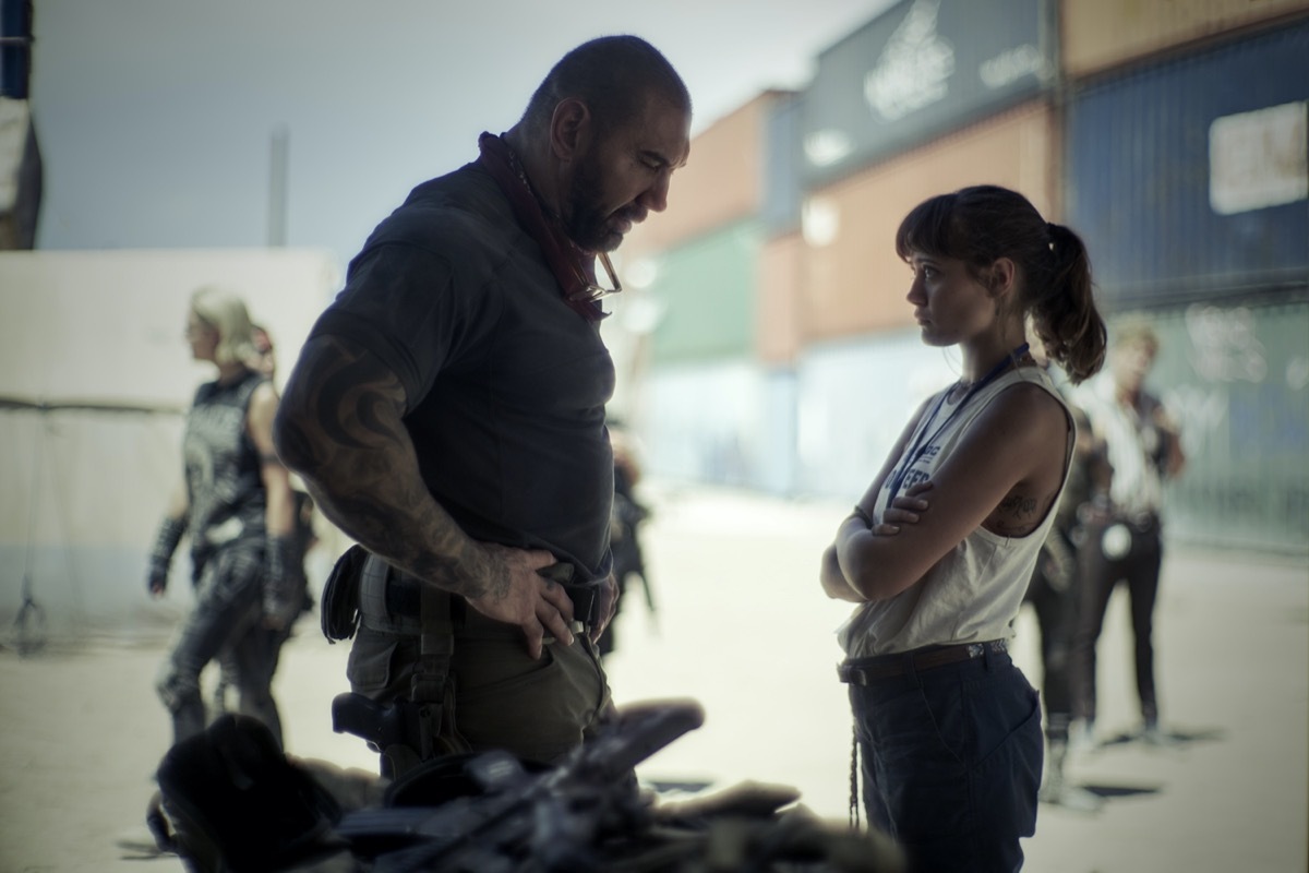 Dave Bautista and Ella Purnell in Army of the Dead