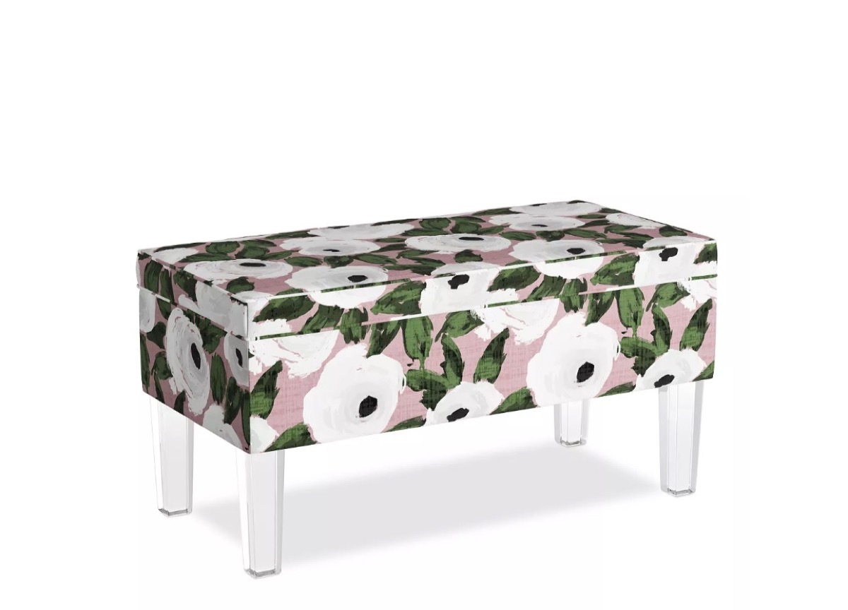 Floral Storage Bench Storage Furniture