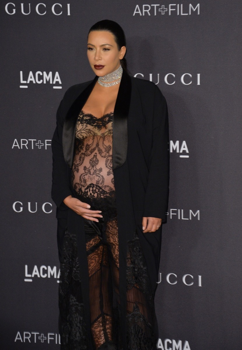 LOS ANGELES, CA - NOVEMBER 7, 2015: Kim Kardashian West at the 2015 LACMA Art+Film Gala at the Los Angeles County Museum of Art