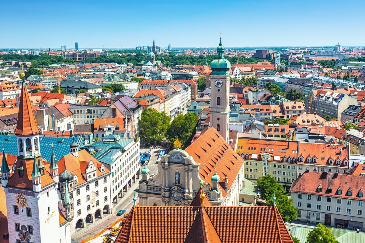 Aerial view of Munich