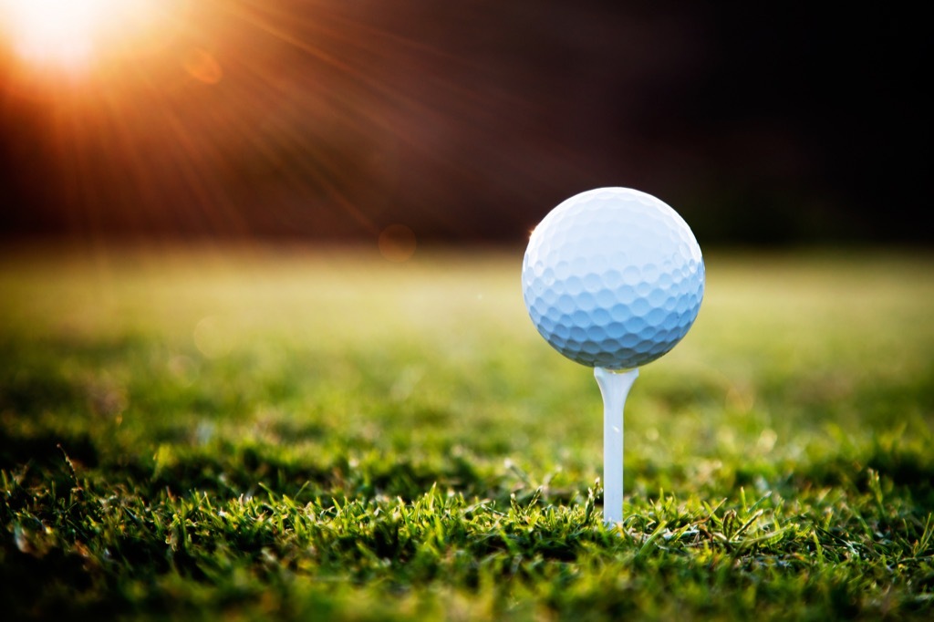 golf ball on green