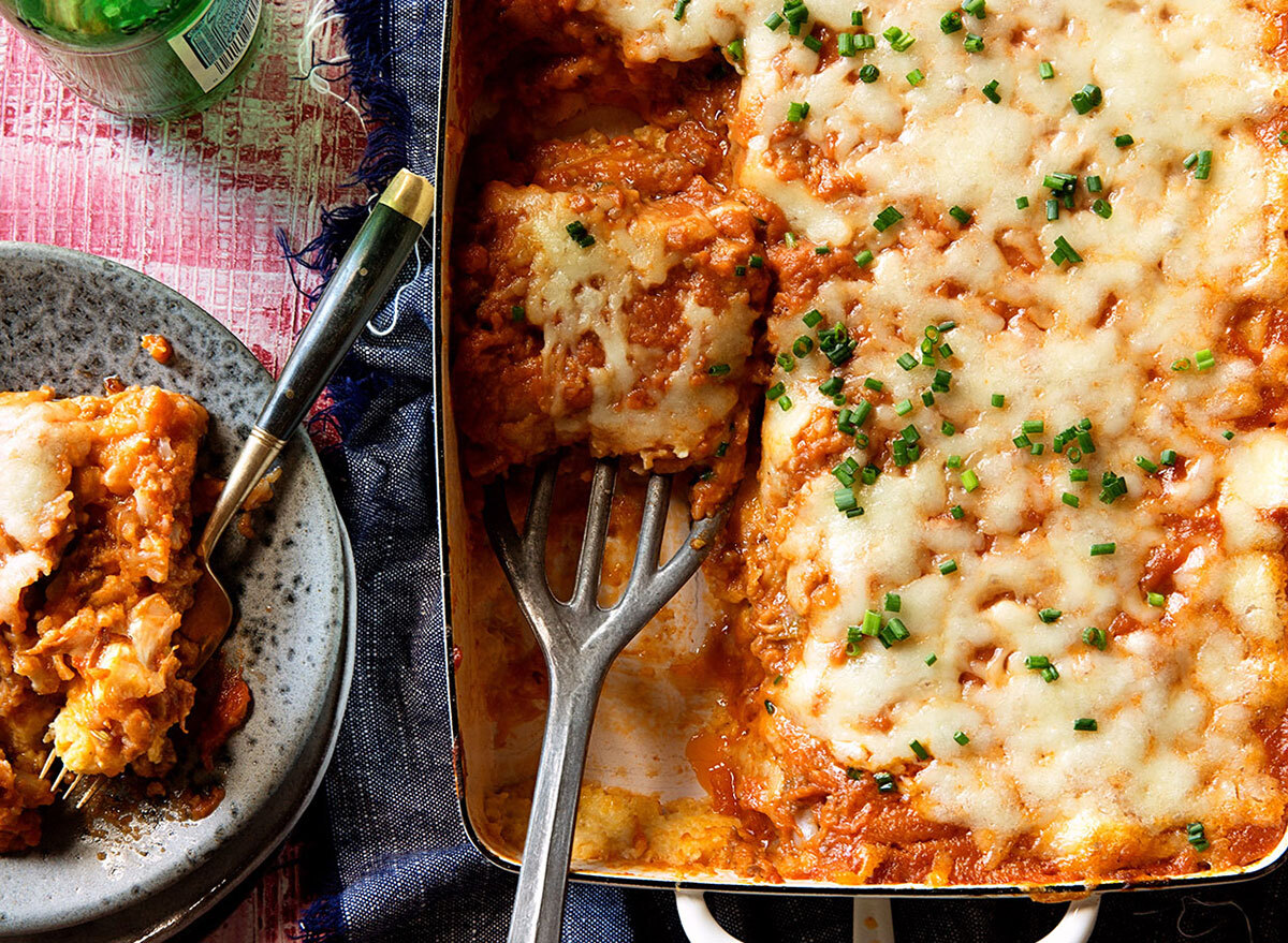 pork polenta bake