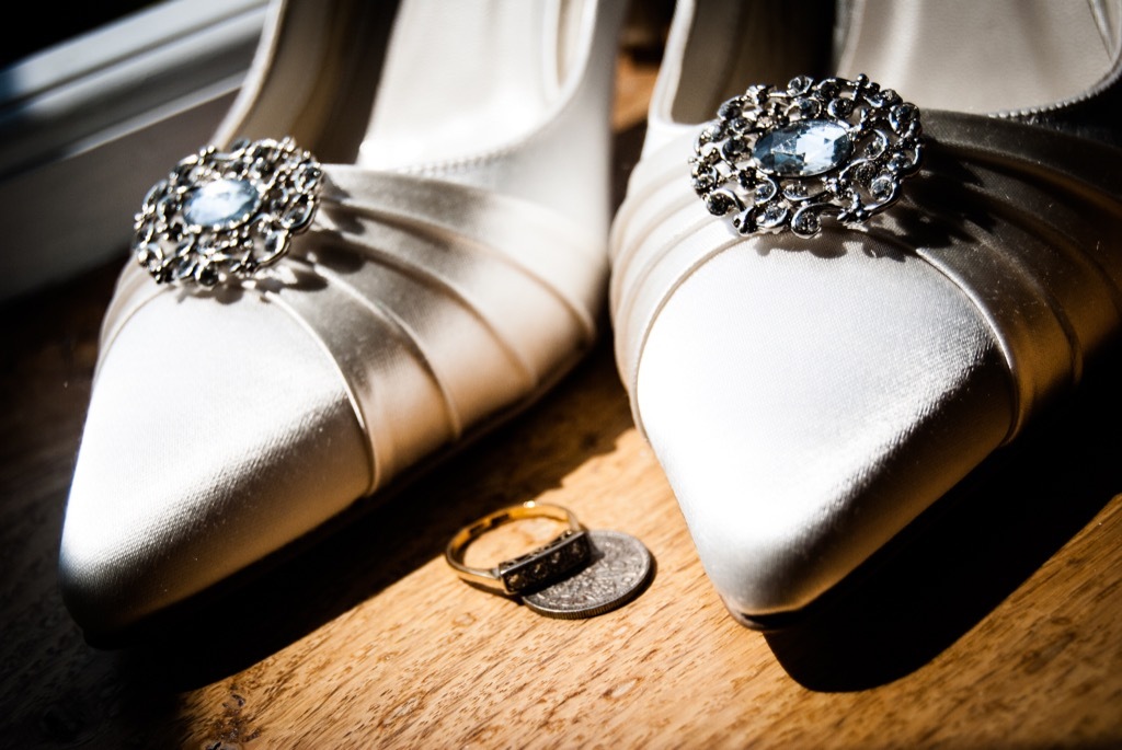 sixpence bride shoe 20 Old-Fashioned Wedding Traditions That Nobody Does Anymore