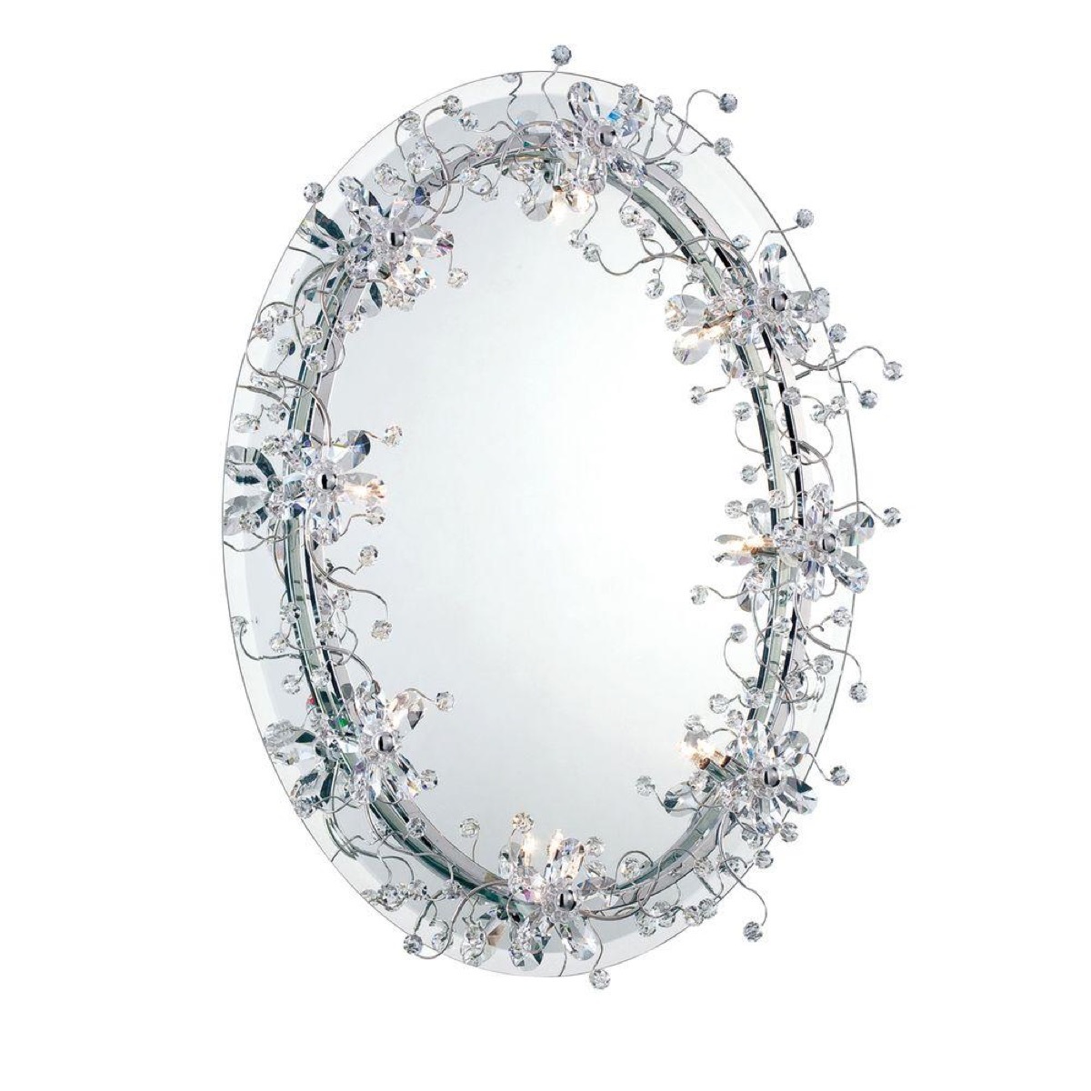 Flower Crystal Wall Mirror Home Depot