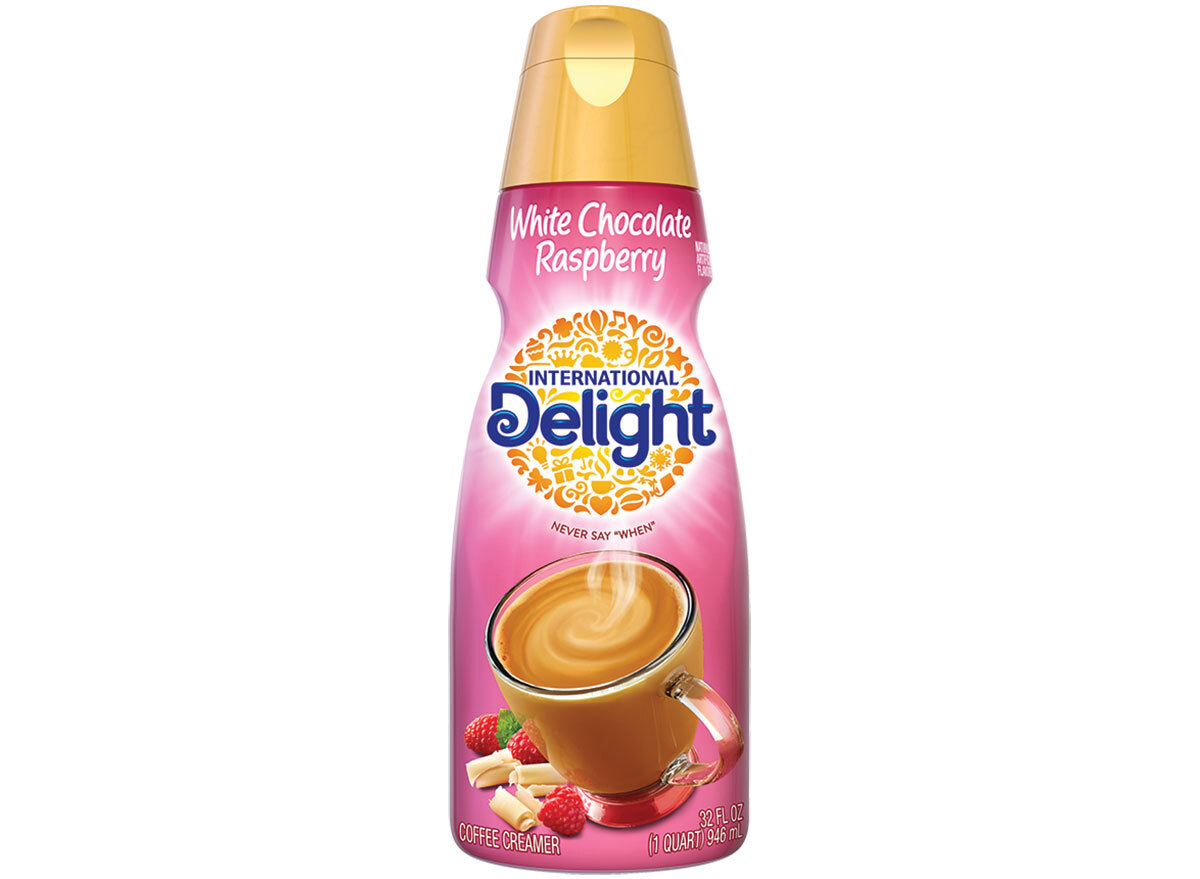 international delight white chocolate raspberry coffee creamer bottle