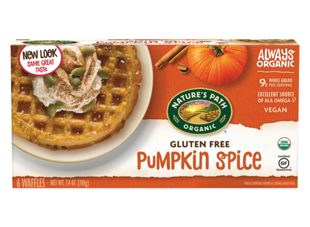 natures path gluten free pumpkin spice waffles