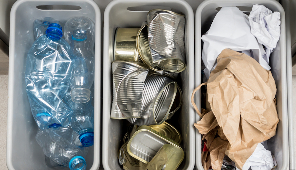 recycling bins