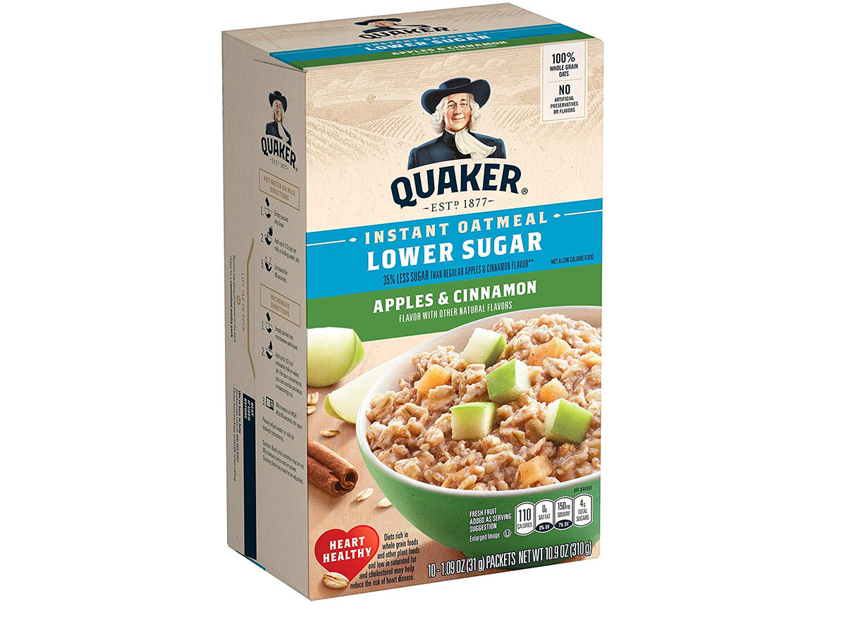 quaker apples cinnamon instant oatmeal