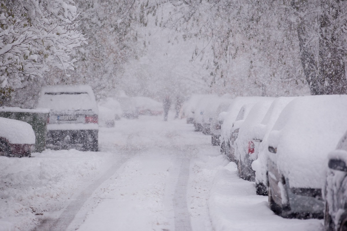 Snow covered street