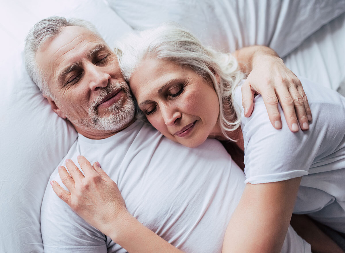 mature couple sleeping