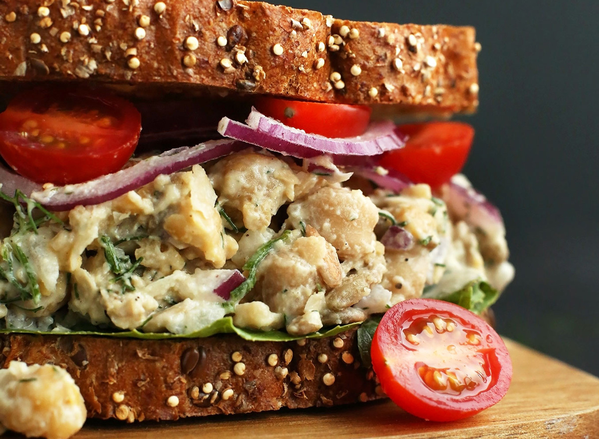 Chickpea faux tuna sandwich