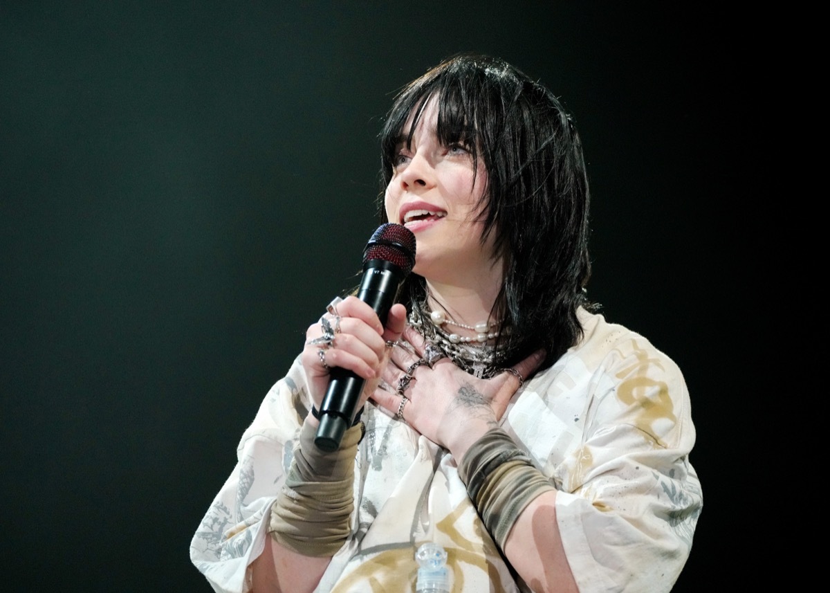 Billie Eilish performing at Coachella