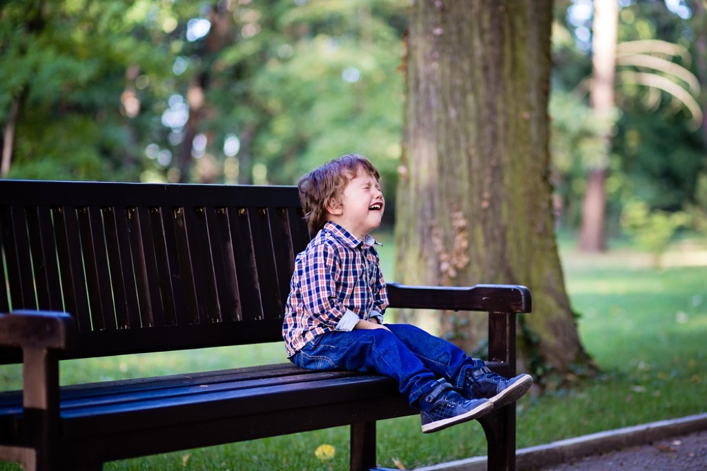 child having tantrum