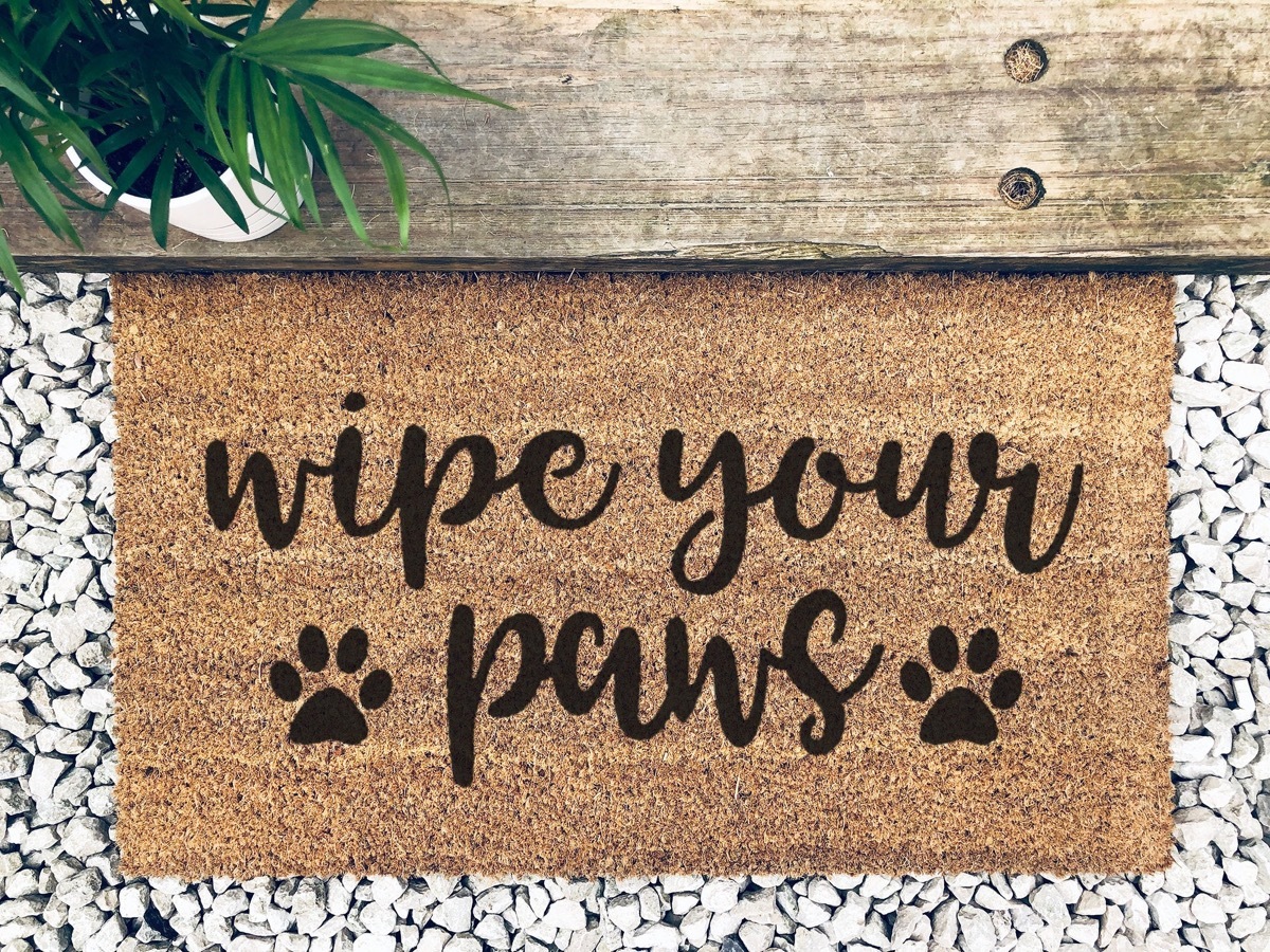 Cute doormat that says 