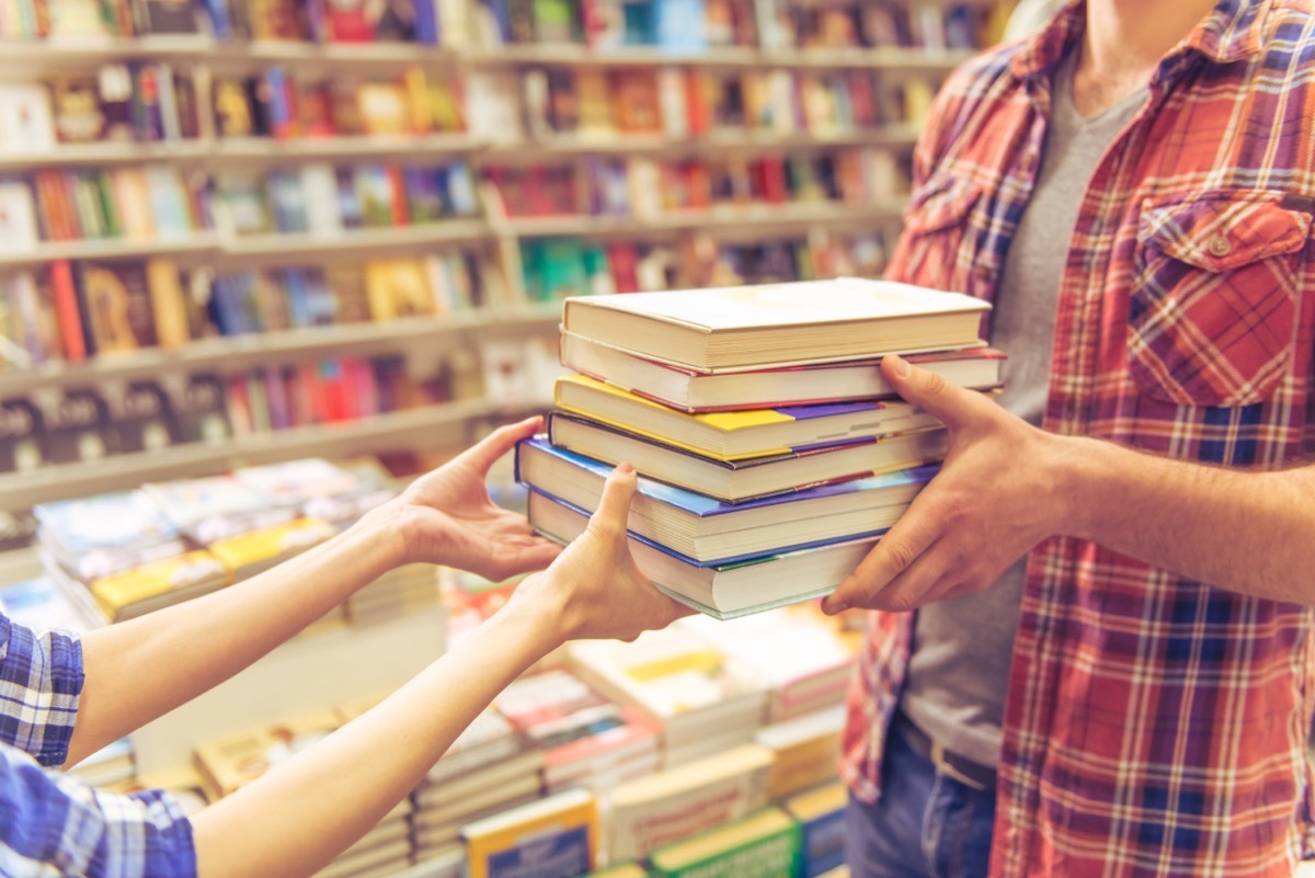 buying books at bookstore