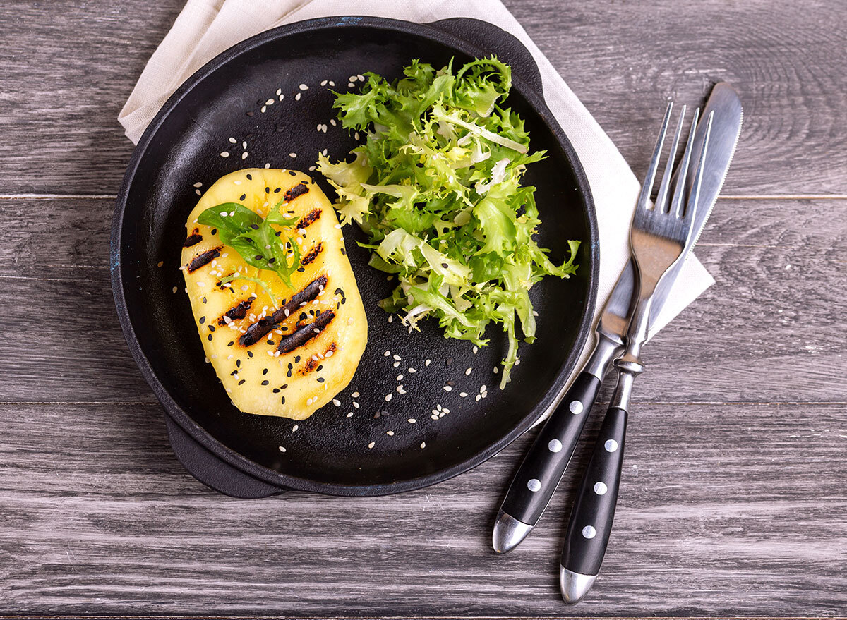 grilled mango